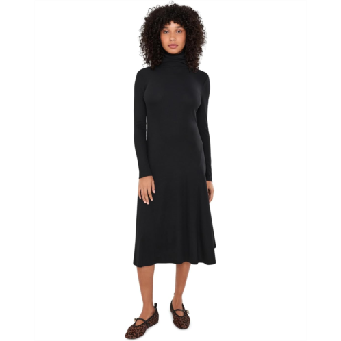 POLO Ralph Lauren Womens Lauren Ralph Lauren Rib-Knit Cotton-Blend Turtleneck Dress