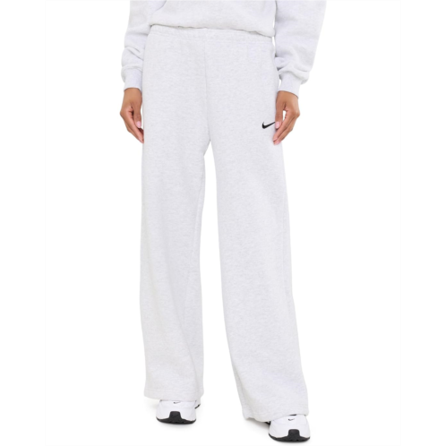 Womens Nike Studio Fleece Midweight Mid-Rise Standard Wide Leg Pants