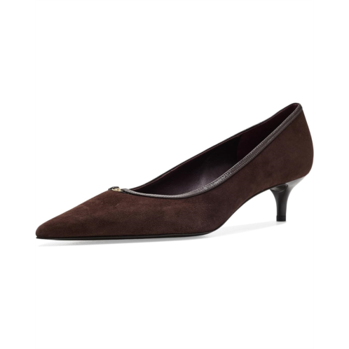 Womens Tory Burch Double T Buckle Kitten Heel Pumps 45mm