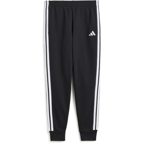 Girls adidas Kids Elastic Waistband 3-Stripe Rib Cuff Joggers (Big Kid)