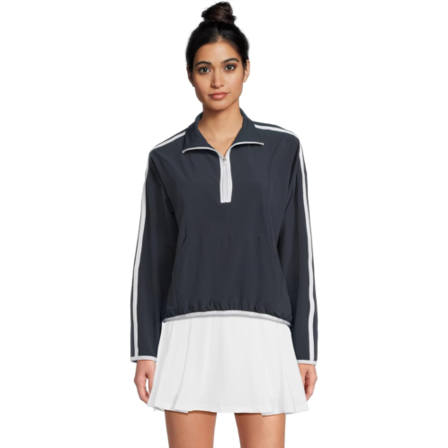 Beyond Yoga Contrast Half Zip Pullover