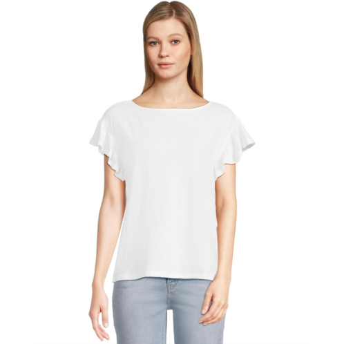 Womens Vineyard Vines Slub Jersey Flutter Sleeve Tee