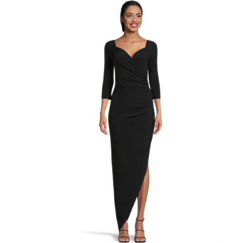 Norma Kamali Off Shoulder Sweetheart Side Drape Gown