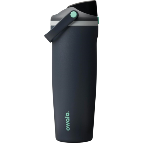 Owala FreeSip Sway Insulated Stainless Steel Water Bottle with Two-Way Spout Built-In Straw and Bucket Handle Made for Travel School and Sports 30oz BPA Free Leak Proof Fog