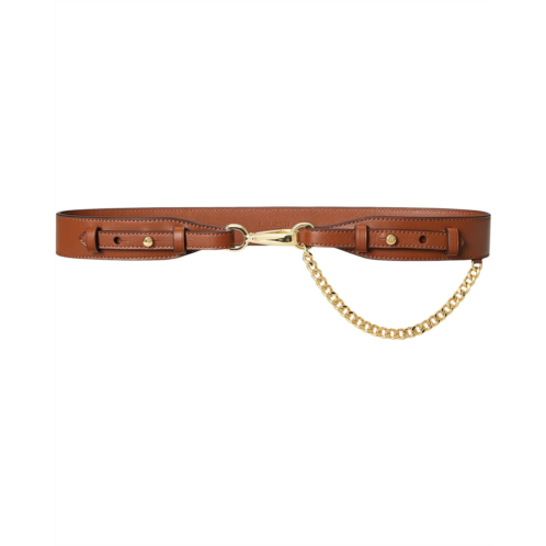 POLO RALPH LAUREN Lauren Ralph Lauren Chain-Trim Leather Dog-Clip Belt