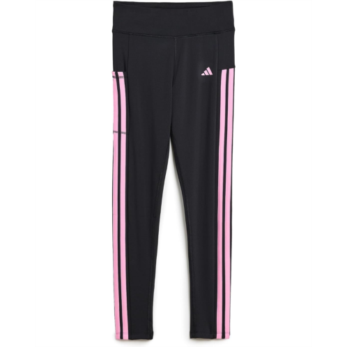 Girls adidas Kids Detached Waistband 3-Stripe Cell Phone Pocket Leggings (Big Kid)