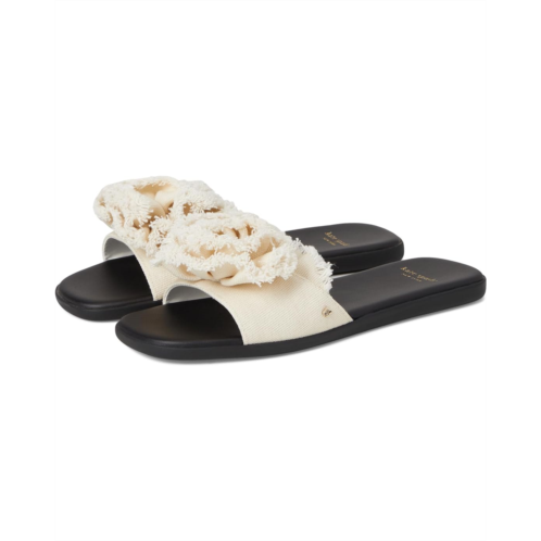Womens Kate Spade New York Flourish Canvas Flat Sandals