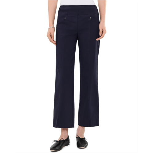 Womens Elliott Lauren Control Stretch Elastic Waist Pull-On Wide Leg Pants with Seam Detail and Grommet Trim