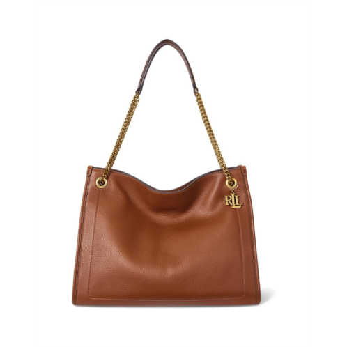 POLO RALPH LAUREN Pebbled Leather Large Bradley Tote Bag