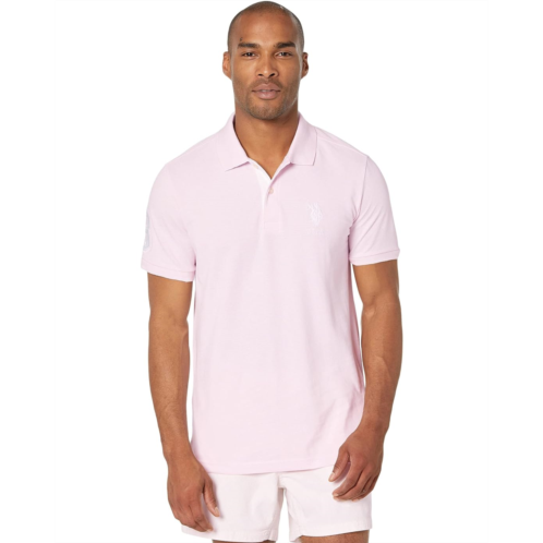U.S. Polo ASSN. Slim Fit Big Horse Polo with Stripe Collar