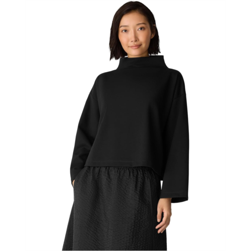 Eileen Fisher Lightweight Ponte Funnel Neck Top