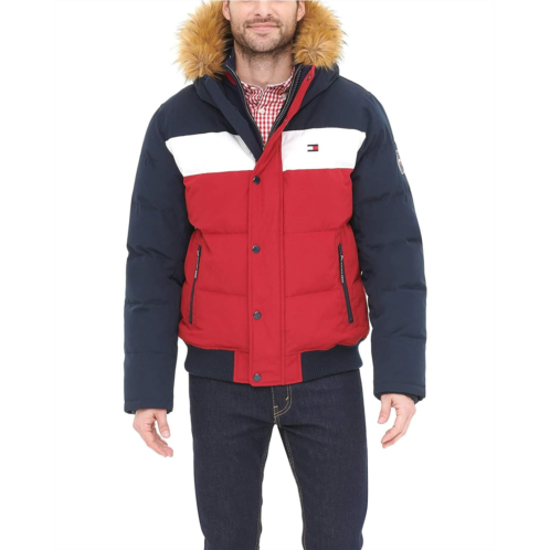 Mens Tommy Hilfiger Arctic Cloth Quilted Snorkel Bomber Jacket
