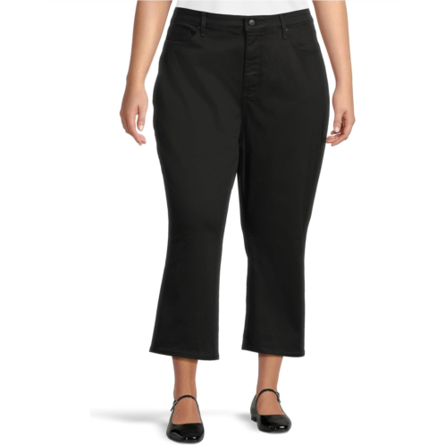 NYDJ Plus Size Joni High-Rise Relaxed Capris in Black