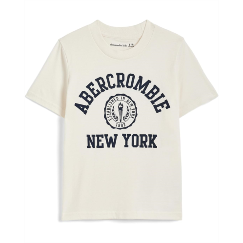 Boys abercrombie kids Y2K Crest T-Shirt (Little Kid/Big Kid)