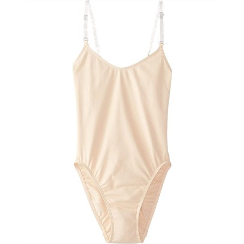 Womens Capezio Camisole Leotard with Clear Transition Straps Nude Large