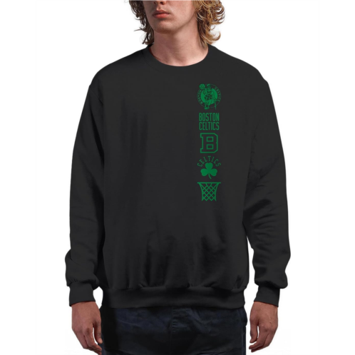 Mens Junk Food Clothing Officially Licensed NBA Stacked Logo Crew Neck Sweatshirt