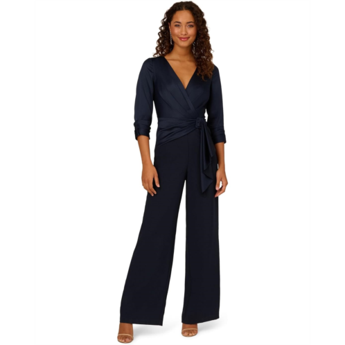 Adrianna Papell Satin Crepe Jumpsuit