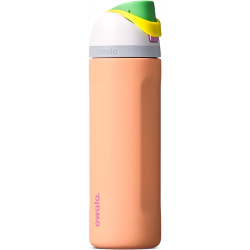 Owala FreeSip Insulated Stainless Steel Water Bottle with Straw BPA-Free Sports Water Bottle Great for Travel 24 Oz Peachy Keen
