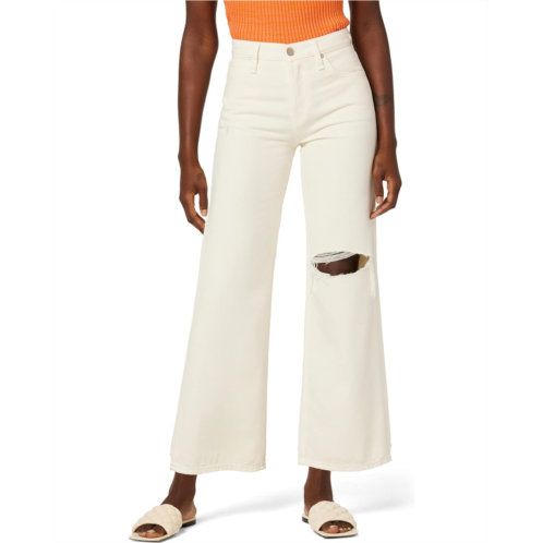 Womens Hudson Jeans Rosie High-Rise Wide Leg Ankle with Covered Button Fly in Ecru Vintage