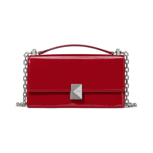 Kate Spade New York Deco Patent Leather Mini Flap Chain Crossbody