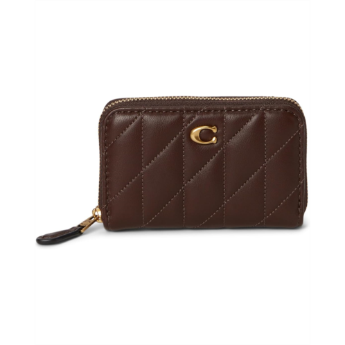 COACH Small Zip Around Card Case with Pillow Quilting