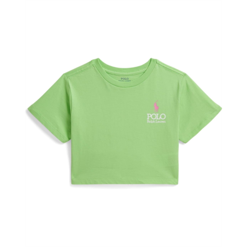 Girls Polo Ralph Lauren Kids Big Pony Logo Cotton Boxy Tee (Toddler/Little Kid)
