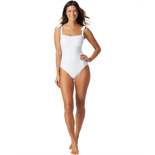 Tommy Bahama Eyelet Hideaway Square Neck One-Piece