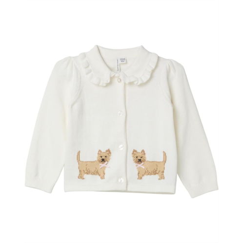 Janie and Jack Dog Icon Collared Cardigan (Infant)