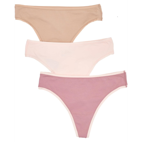 Natori Bliss Bare Cotton Thong 3-Pack
