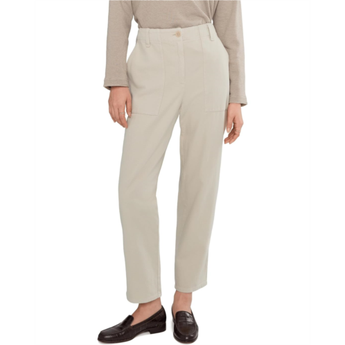 Eileen Fisher Garment Dyed Utility Cotton Tapered Ankle Pants