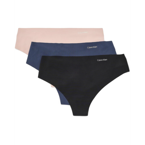Womens Calvin Klein Underwear Invisibles Microfiber Stretch Thong 3-Pack