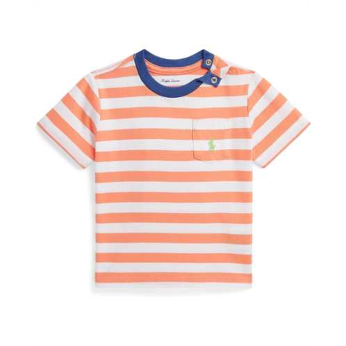 Boys Polo Ralph Lauren Kids Striped Cotton Jersey Pocket Tee (Infant)