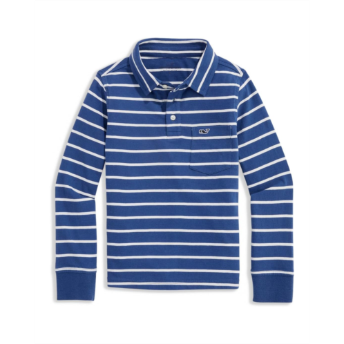Vineyard Vines Kids Striped Surf Long-Sleeve Polo (Big Kid)