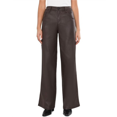 Womens KUT from the Kloth Coated Jodi High Rise Straight Leg In Chocolate