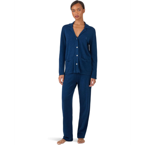 POLO RALPH LAUREN Sweater Knit Long Sleeve Notch Collar Long Pant Pajama Set