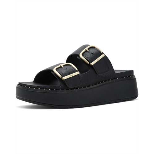 FitFlop Gen FF Max Buckle Tumbled Leather Two Bar Slides