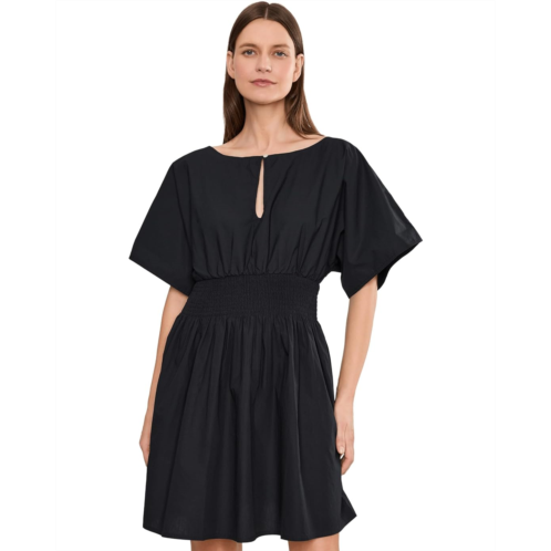 Womens Faherty Coastal Poplin Elia Mini Smocked Dress
