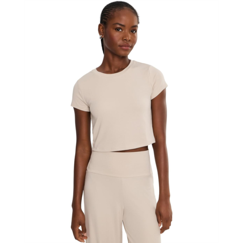 Womens Spiritual Gangster Zen Rib Noa Crop Tee