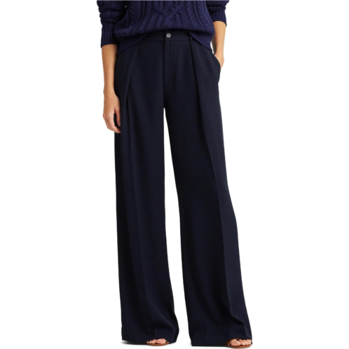 POLO Ralph Lauren Womens Lauren Ralph Lauren Double-Faced Georgette Wide-Leg Pants
