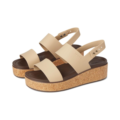 Womens Crocs Brooklyn Cork Low Wedge