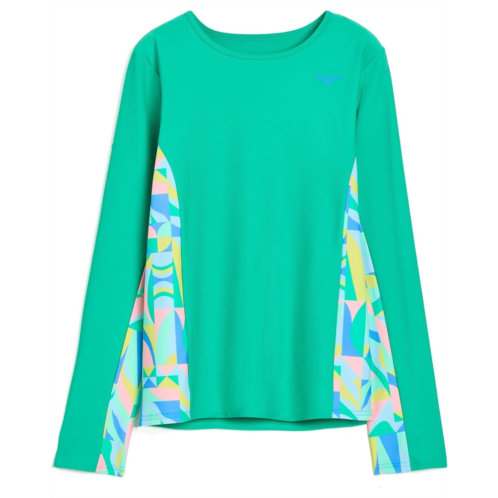 Girls Speedo Kids UV Swim Shirt Long Sleeve Rashguard (Little Kid/Big Kid)
