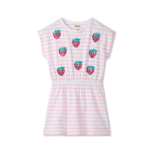 Girls Hatley Kids Strawberry Stripes Cinched Waist Relaxed Dress (Toddler/Little Kid/Big Kid)