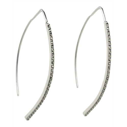 Judith Jack Basic Thread Thru Marcasite Hoop Earring