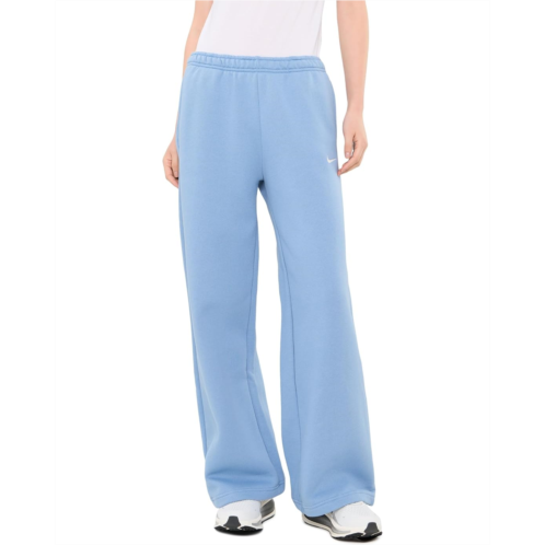 Womens Nike Studio Fleece Midweight Mid-Rise Standard Wide Leg Pants
