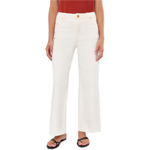 KUT from the Kloth Meg High-Rise Fab Ab Wide Leg Raw Hem