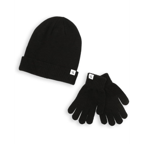 Calvin Klein CK Rib Beanie and Glove Set (Little Kid/Big Kid)