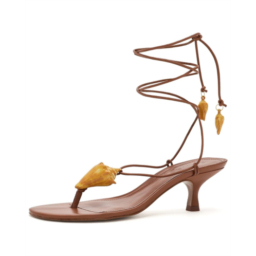 FARM Rio Shell Macrame Kitten Heels