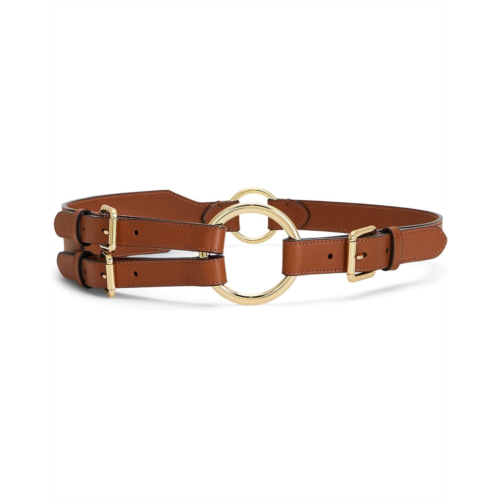 POLO Ralph Lauren Lauren Ralph Lauren Smooth Leather Ring Triple Stripe Belt