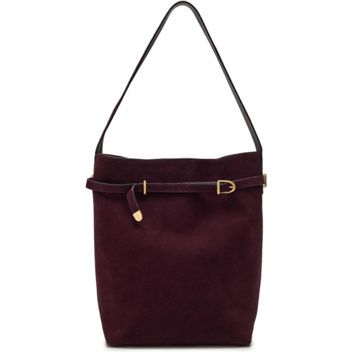 Madewell The Essential Belted Bucket Tote in Suede