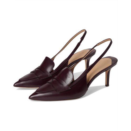 POLO Ralph Lauren Womens Lauren Ralph Lauren Khloe Leather Slingback Loafers Pumps